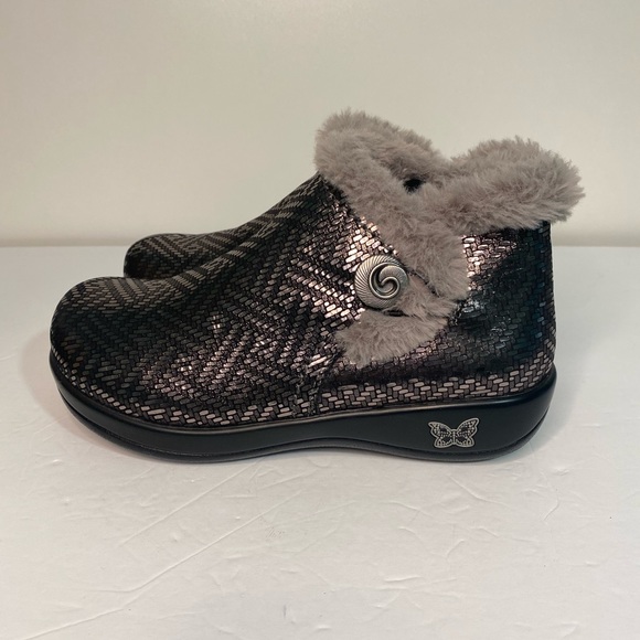 ALEGRIA Meri Pewter Dazzle Booties size 6 NWOT - Picture 4 of 9
